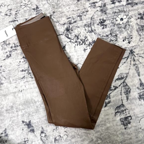 Theory Yoke Legging in Leather Sz 00 - Picture 2 of 8